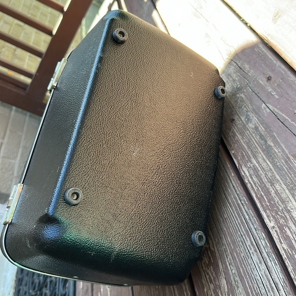 American Tourister VTG unisex Black Travel Trunk Case Shelf & Mirror inside - Picture 9 of 10